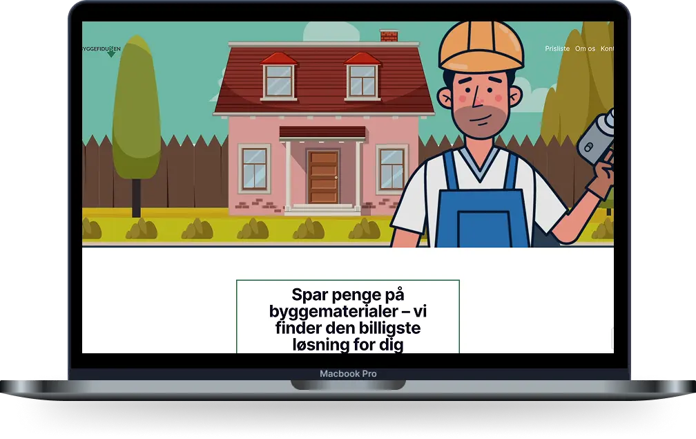 Byggefidusen - Web projekt - FlowEffekt digitalt bureau web case